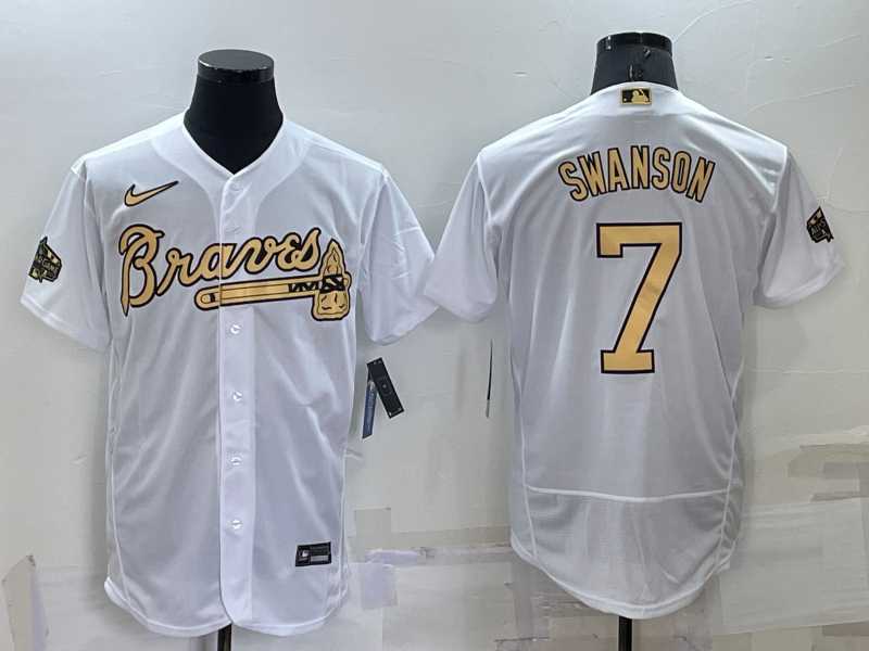 Atlanta Braves #7 Dansby Swanson White 2022 All Star Stitched Flexbase Nike Jersey,We sell and wholesale Atlanta Braves #7 Dansby Swanson White 2022 All Star Stitched Flexbase Nike Jersey on line form chian!